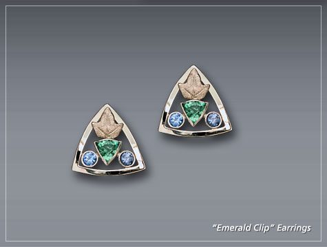 Emerald Clip Earrings