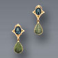 Sapphire and Tourmaline Drop Earrings